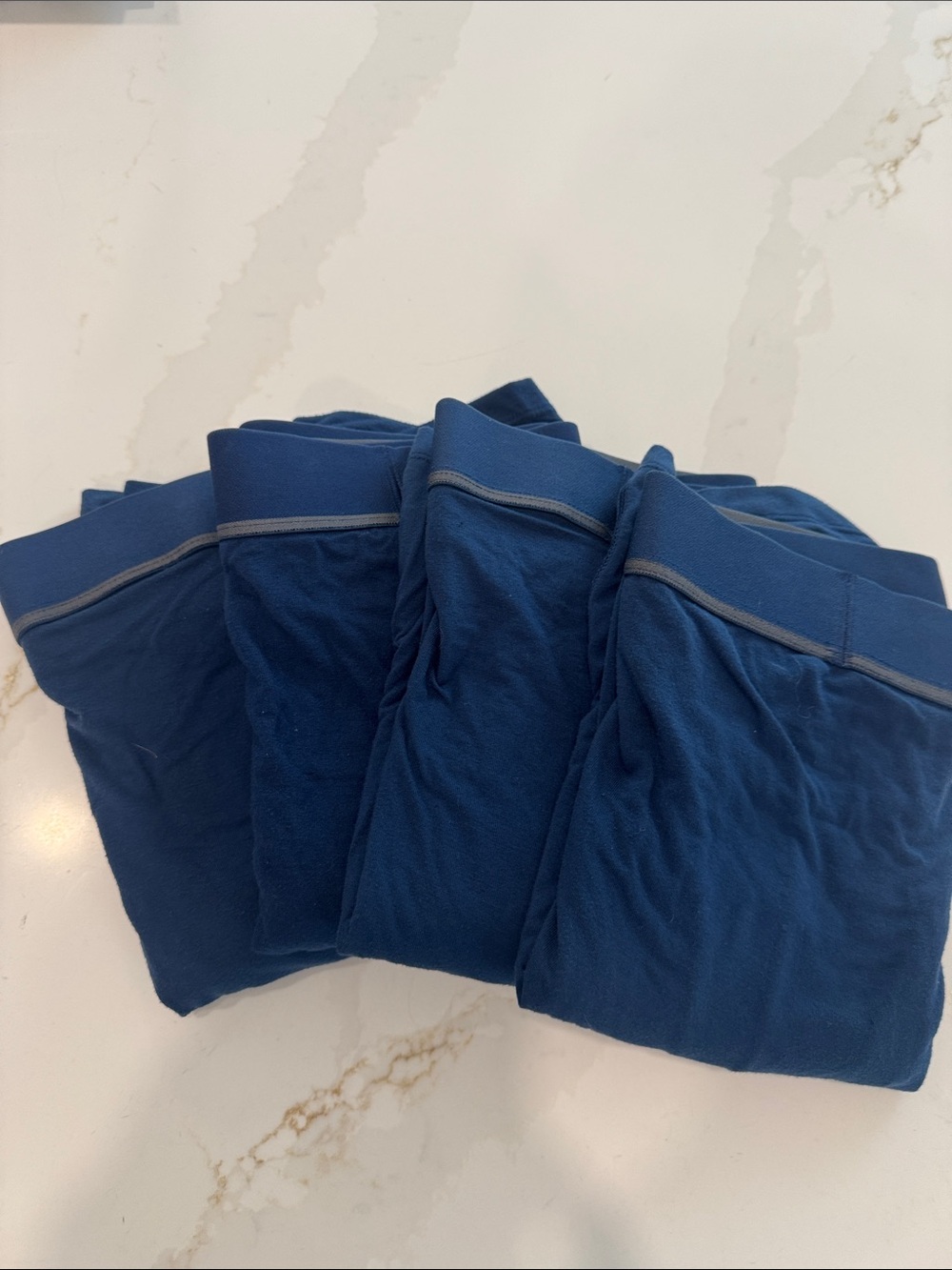 Men's Deep Blue Boxer Briefs - Breathable Stretch Comfort